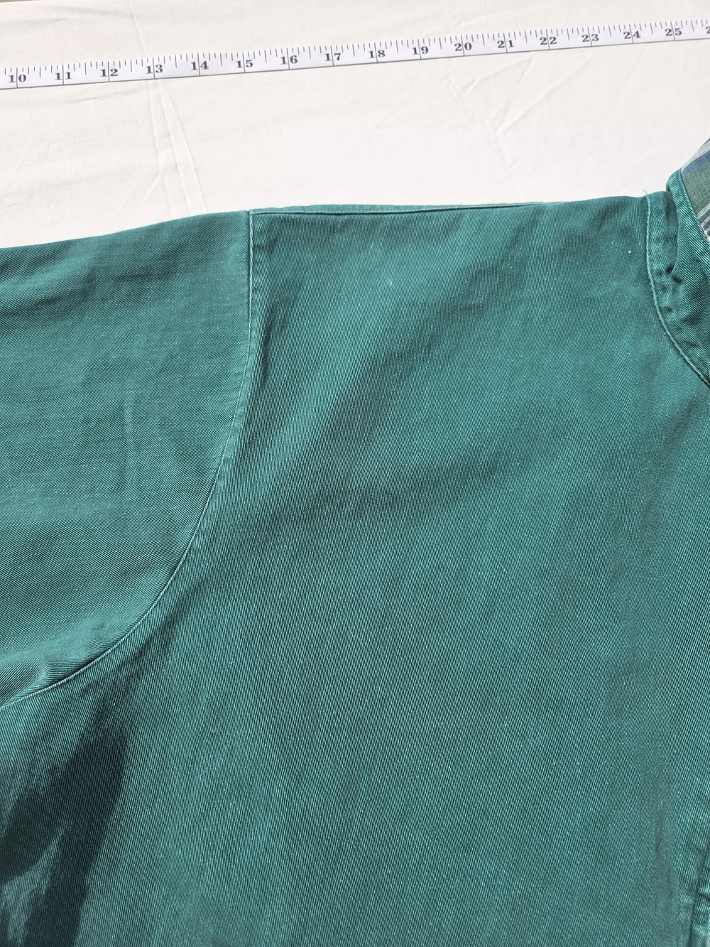 Rare Polo Ralph Lauren Green 100%cotton Zip Jacket XL Flip Collar Made In Canada